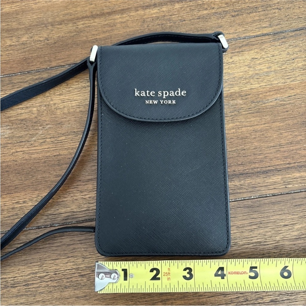 Kate Spade Black Cameron north south flap phone crossbody Bag - Picture 5 of 10